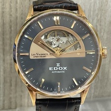エコスタイル銀座本店で、エドックスのSS×クロコダイルベルトのLES・VAUBERTS、オープンハート自動巻き時計を買取ました。