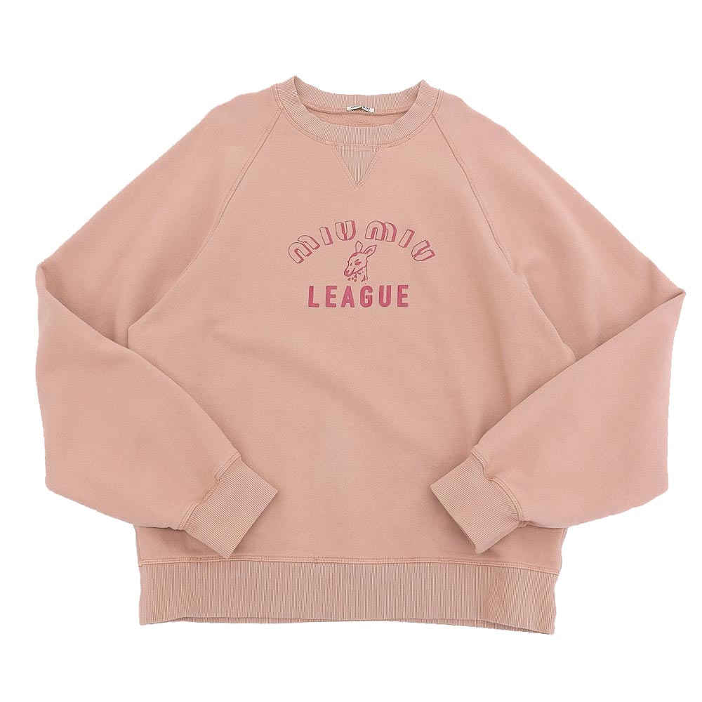 ミュウミュウの洋服の21ss ピンク League ロゴスウェットトップスの買取実績 22年4月30日公開情報 ブランド買取の エコスタイル