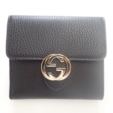 エコスタイル銀座本店で、グッチの598167、レザーのインターロッキングGのWホック二つ折り財布を買取いたしました。
