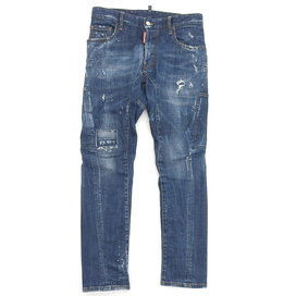 ディースクエアードのS71LB0431 2018SS TidyBikerJeans ペイント加工クラッシュデニムパンツの買取実績です。