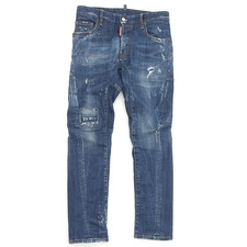 ディースクエアード S71LB0431 2018SS TidyBikerJeans ペイント加工クラッシュデニムパンツ 買取実績です。