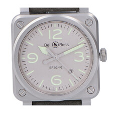 ベル&ロス BR0392‐GR‐ST HOROLUM グレー文字盤 SS レザーベルト 自動巻き時計 買取実績です。