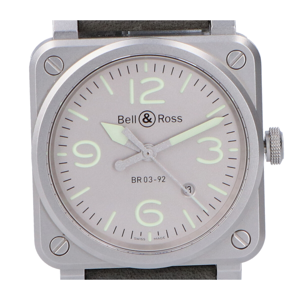 ベル&ロスのBR0392‐GR‐ST HOROLUM グレー文字盤 SS レザーベルト 自動巻き時計の買取実績です。