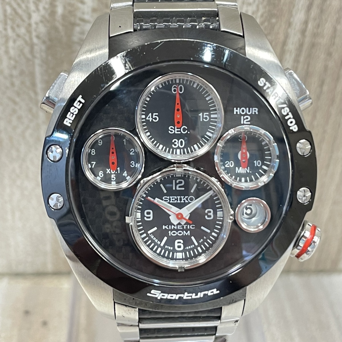セイコーの×ホンダF1レーシング SLQ021 キネティック スポーチュラ 自動巻き時計の買取実績です。