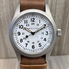 ハミルトンのシルバー H69439511 レザーベルト カーキフィールドメカニカル 手巻き時計の買取実績です。