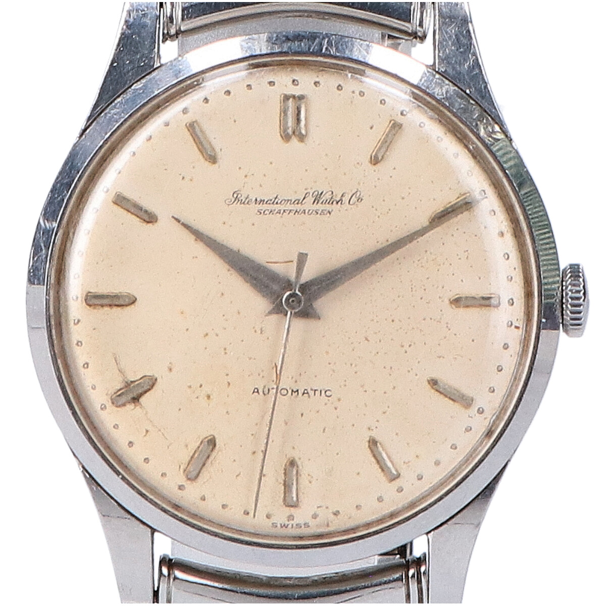 インターナショナルウォッチカンパニーのオールドインター ノンデイト筆記体ロゴ Cal.853 ペラトン式腕時計の買取実績です。