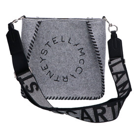 ステラマッカートニーのグレー フェルト ロゴ刺繡 ショルダーバッグの買取実績です。
