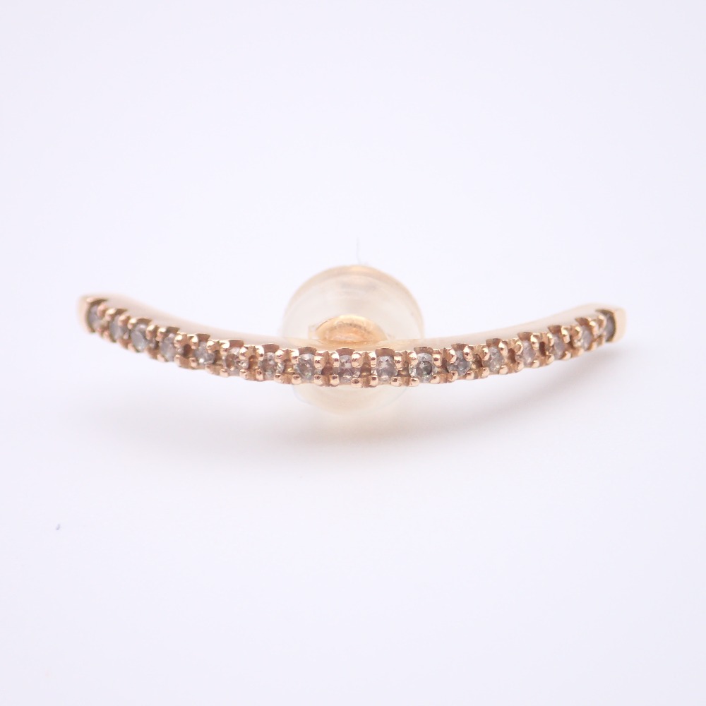 hirotaka　ロングバー　片耳ピアス GOSSAMER ロングバー ダイヤモンド ピアス