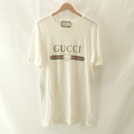 グッチのフラワーエンブロイダリー オールドロゴ ダメージ加工 Ｔシャツの買取実績です。