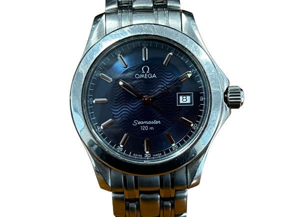 オメガのシーマスター120m Ref.2511.8100 SS ブルー文字盤 クオーツ時計の買取実績です。