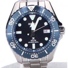 大阪心斎橋店の出張買取にて、セイコープロスペックスのCal.V157のダイバースキューバソーラー腕時計・SBDJ011を高価買取いたしました。状態は綺麗な状態のお品物です。