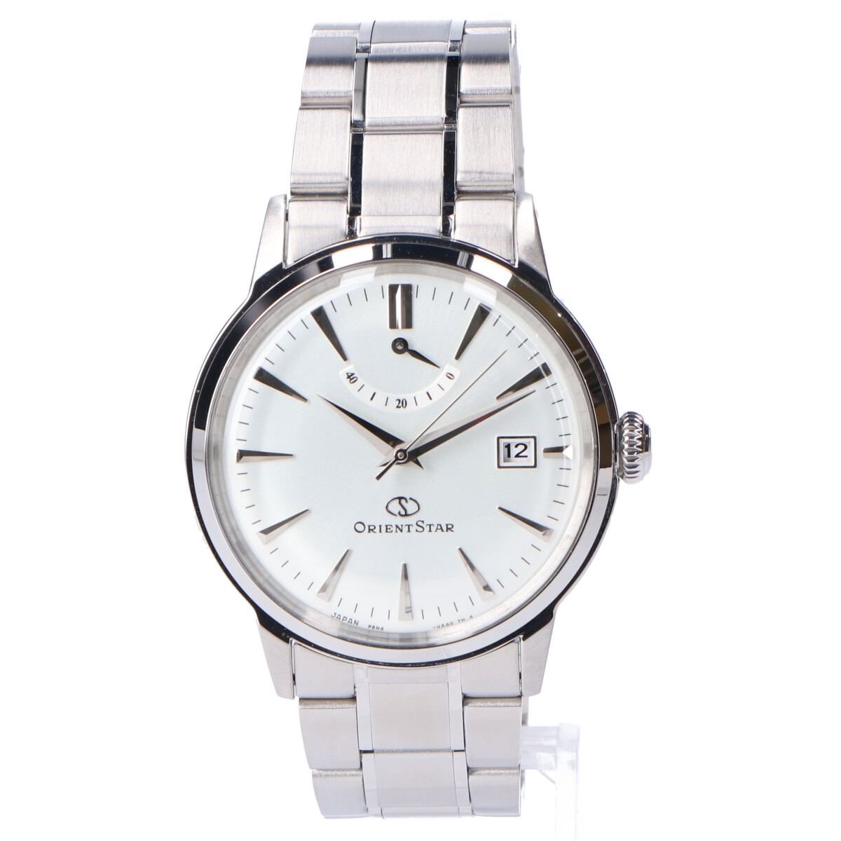 オリエントのエレガントクラシックシースルーバック手巻き付自動巻き腕時計 RK-AF0005S Cal.F6N4の買取実績です。