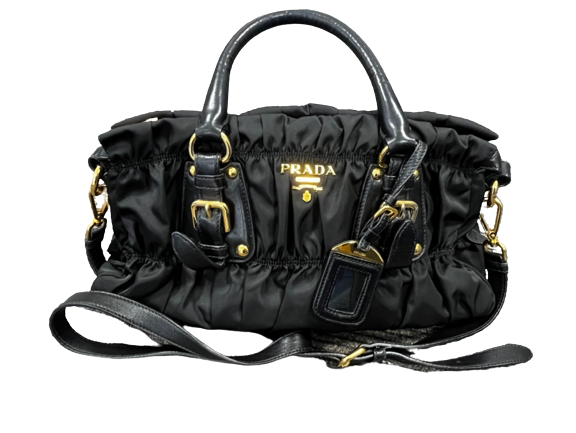 完売】 美品 PRADA プラダ ナイロン レザー V147 2way ビジネスバッグ