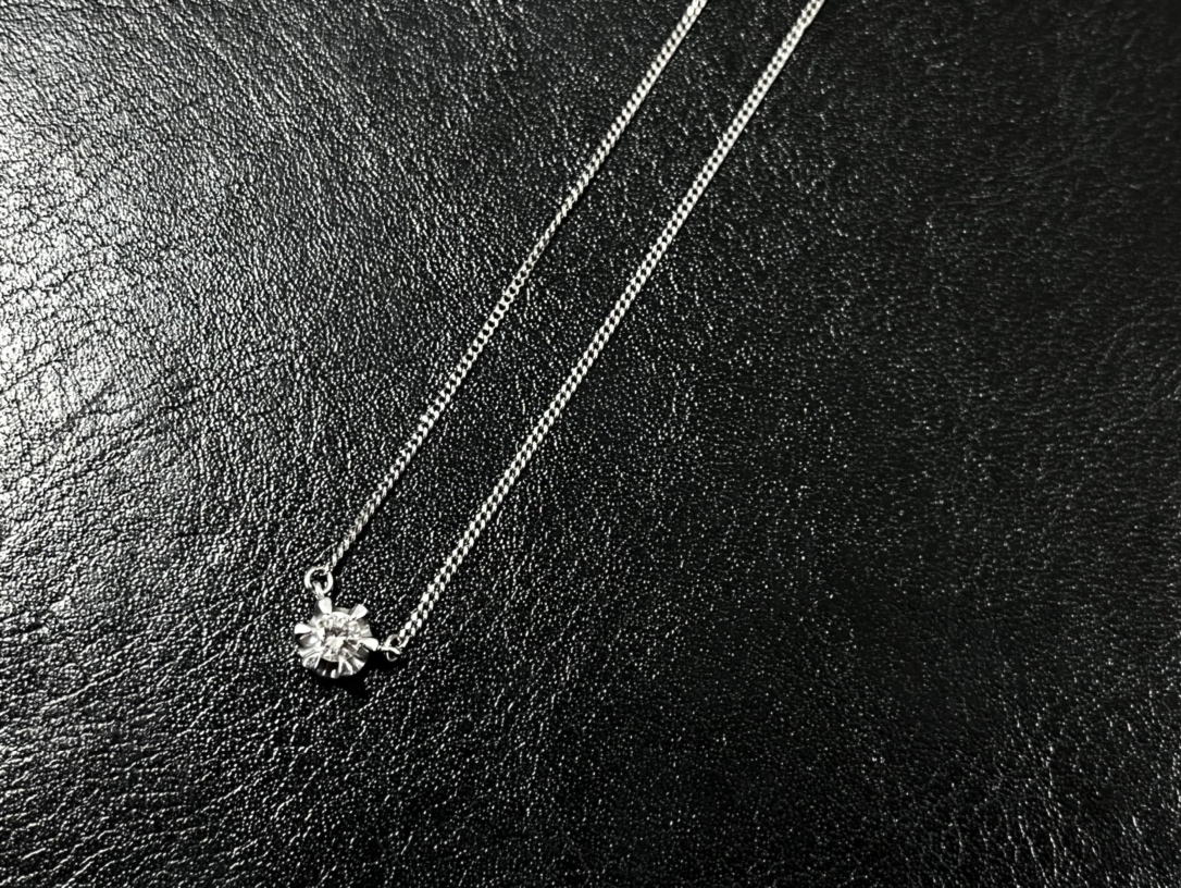 ジュエリーマキのプラチナ/Pt850 0.17ct ダイヤモンドネックレスの買取実績です。