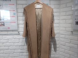 マックスマーラの18AW 101601836 キャメル100％ フリンジ アイコンコートの買取実績です。
