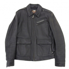 ハーレーダビッドソンのブラック シングル ライダースジャケットの買取実績です。