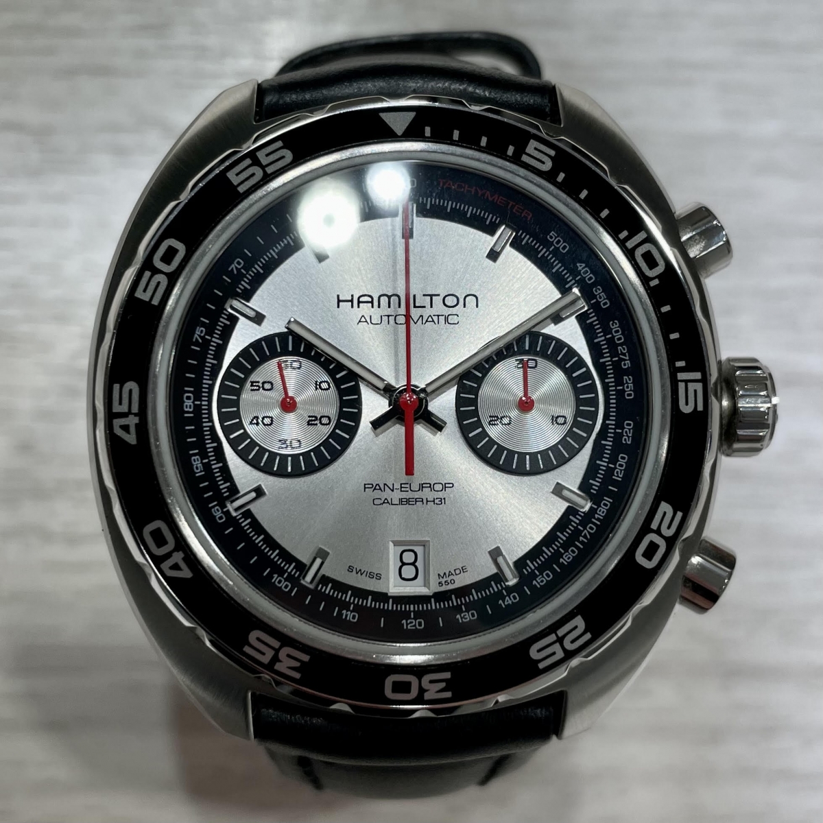 ハミルトンのH35756755 パンユーロ クロノグラフ 自動巻き 腕時計の買取実績です。