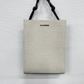 ジルサンダーのアイボリー キャンバス×レザー タングルスモール ショルダーバッグの買取実績です。