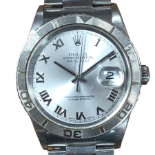 エコスタイル大阪心斎橋店の出張買取にて、2002年に製造されたロレックスの腕時計である、Y番のデイトジャスト・サンダーバード・16264を高価買取いたしました。状態は通常使用感のお品物です。
