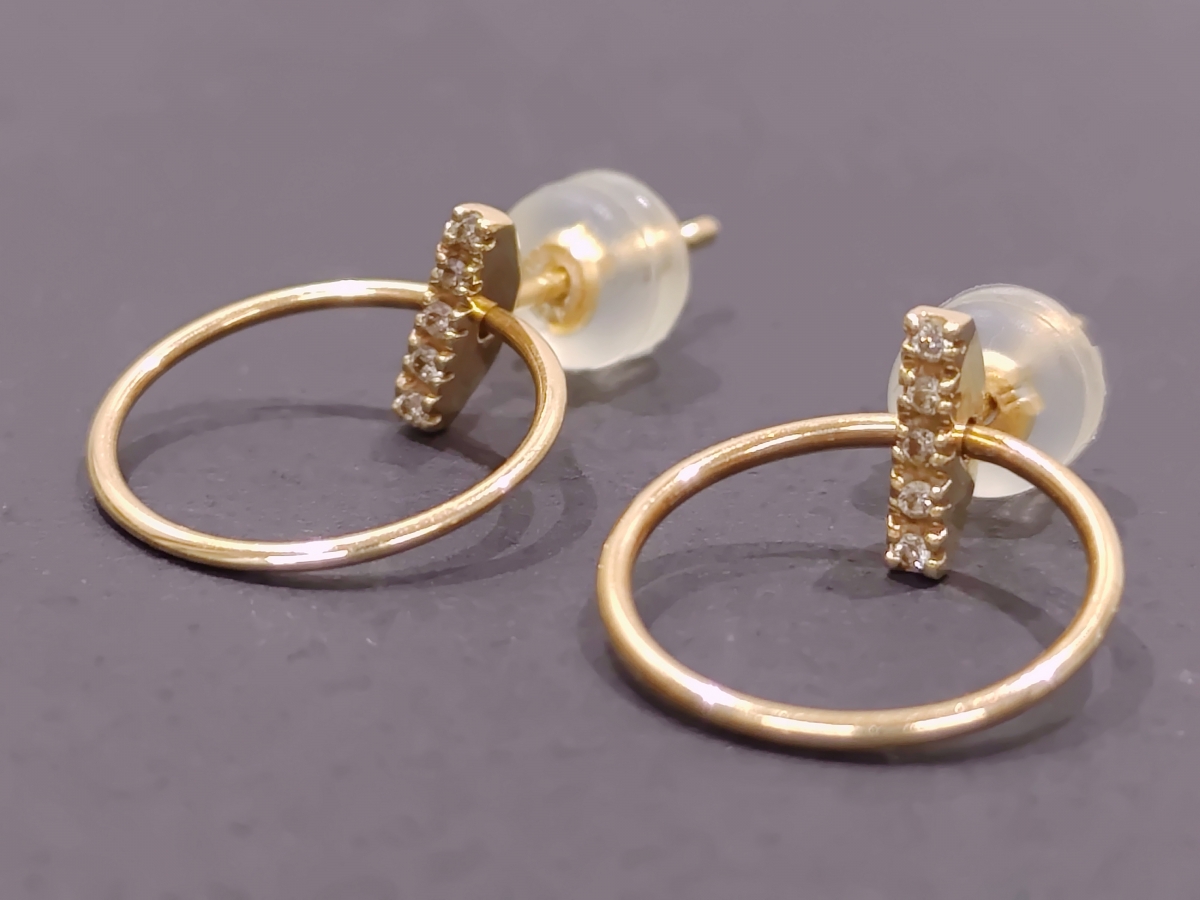 hirotaka 勢いづい Gossamer ドアノッカー ダイヤモンド ピアス hirotaka 勢いづい Gossamer ドアノッカー ダイヤモンド ピアス