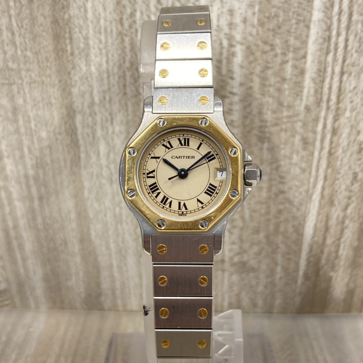 カルティエのSS×YG クオーツ腕時計 サントスオクタゴンSM 187903の買取実績です。