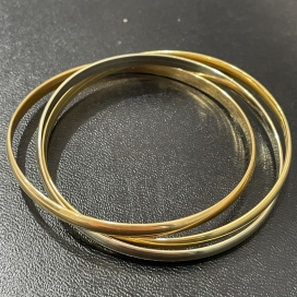 金のK18 3連ブレスレットの買取実績です。