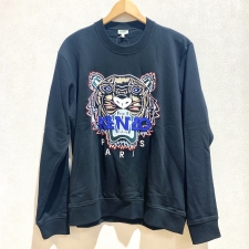 浜松入野店で、ケンゾーのブラックのタイガーロゴのスウェットシャツを買取ました。状態は若干の使用感がある中古品です。