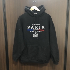 バレンシアガ 2019年AW Paris Flag Hoodie 570811 パリフラッグフーディ プルオーバーパーカー ブラック 買取実績です。