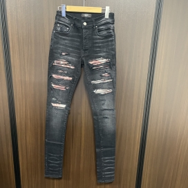 アミリの2022SS リブ編みパネル クラッシュ加工 スキニーデニムパンツの買取実績です。