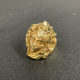 金のK18 フェイスモチーフ リングの買取実績です。