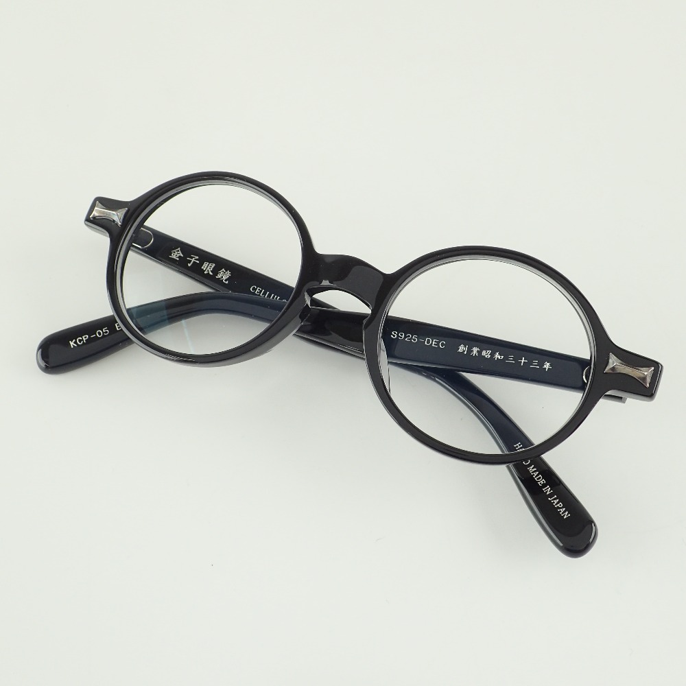 金子眼鏡のセルロイド製 度入りレンズ ラウンドメガネフレーム眼鏡 KCP-05 S925-DECの買取実績です。