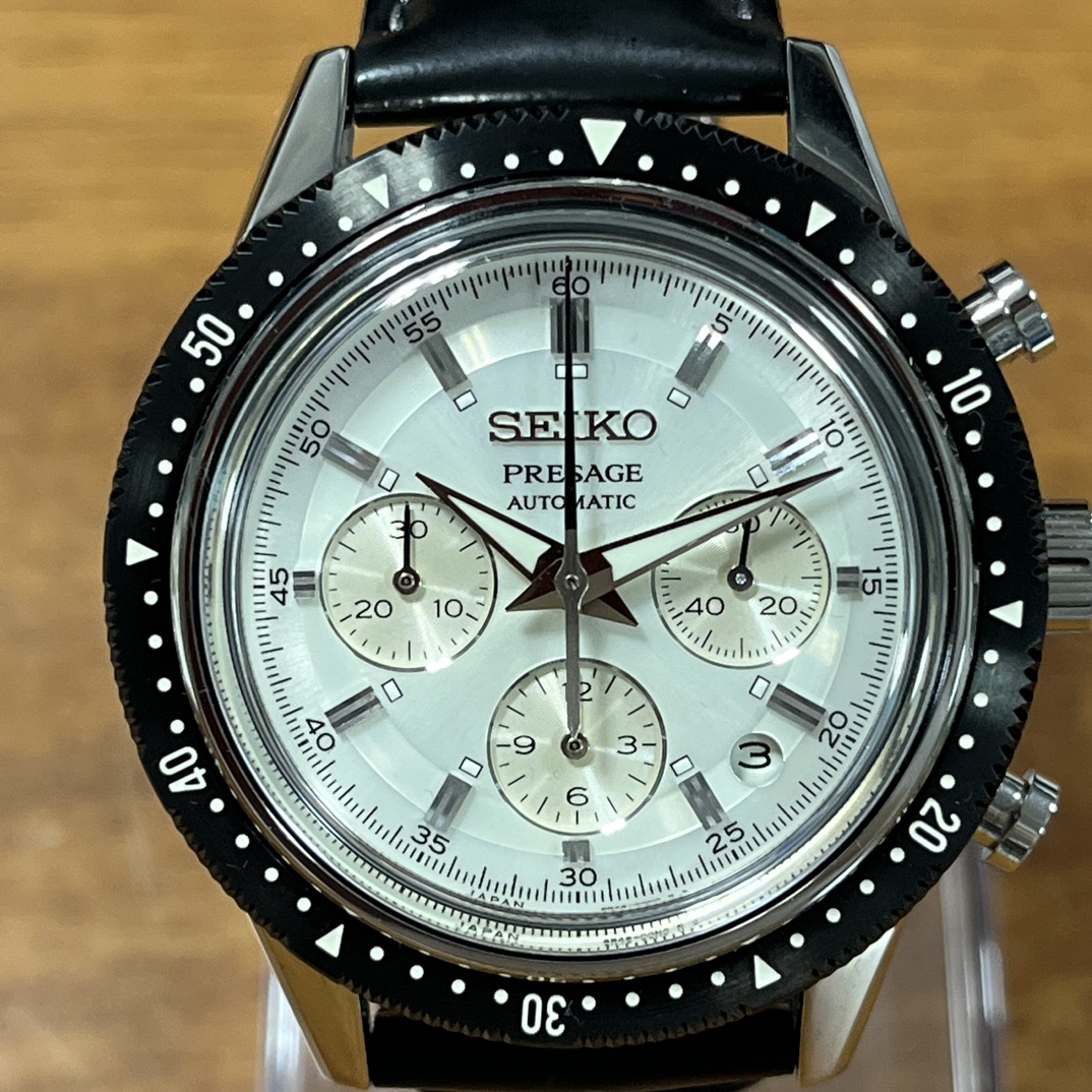 セイコーのSARK015 1000本限定 セイコークロノグラフ 55周年記念限定モデル プレサージュ 自動巻き時計の買取実績です。