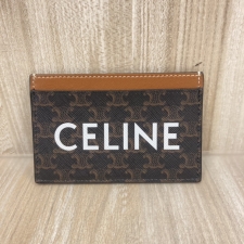 セリーヌ CELINEロゴプリント トリオンフキャンバスカードホルダーカードケース 買取実績です。