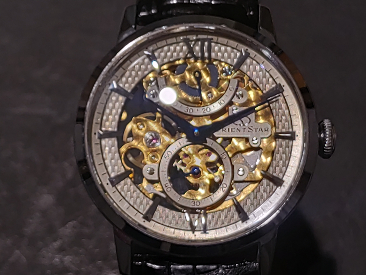 オリエントのWZ0041DX クラシックスケルトン 手巻き腕時計の買取実績です。