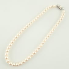 エコスタイル銀座本店で、ミキモトのSV925留め具の6.5～7mm珠の54Pパールのネックレスを買取ました。状態は使用感の少ない状態の良いお品物です。
