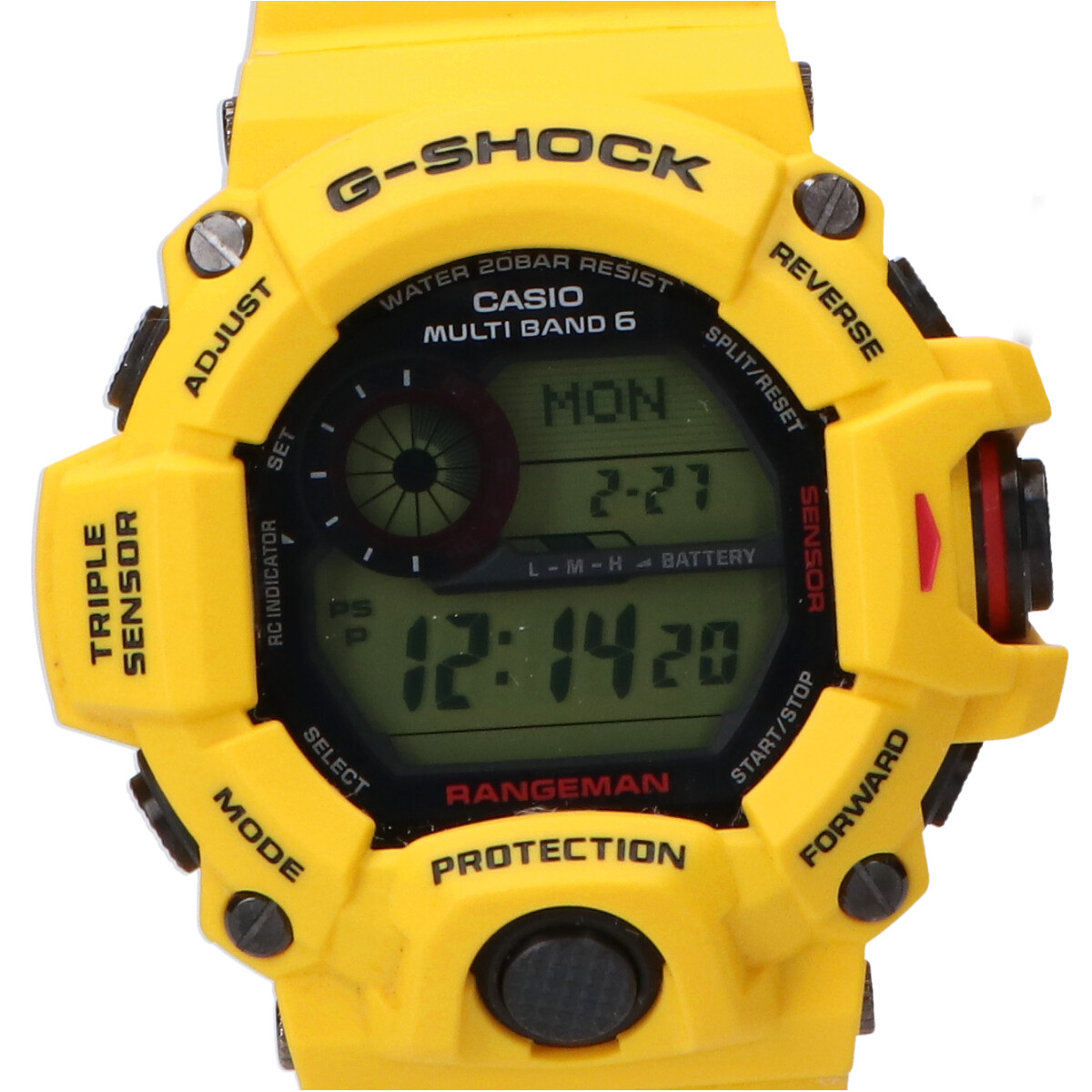 G-SHOCKのライトニングイエロー GW-9430EJ-9JR 30周年記念 マスターオブG レンジマン マルチバンド6 クオーツウォッチの買取実績です。