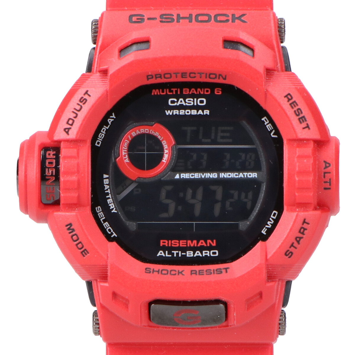 G-SHOCKのメンインバーニングレッド GW-9200RDJ-4JF マスターオブG ライズマン マルチバンド6 デジタル クオーツウォッチの買取実績です。