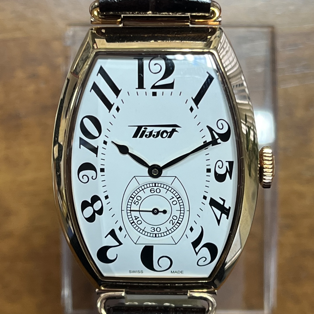 ティソのT128.505.36.012.00 ゴールド ヘリテージポルト 手巻き時計の買取実績です。