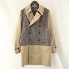 浜松入野店で、ジュンヤワタナベの20SS、WE-C003部分チェックトレンチコートを買取いたしました。状態は若干の使用感があるお品物です。