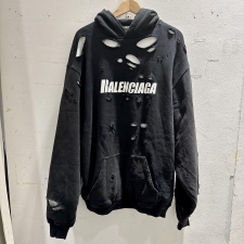 バレンシアガ ブラック 2021年製 659403 Caps Destroyed Hoodie パーカー 買取実績です。