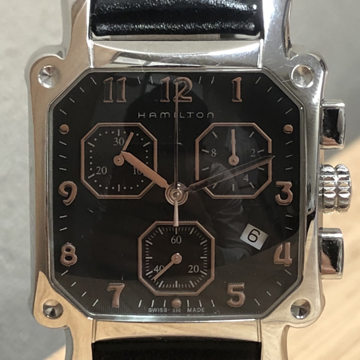 ハミルトンのH194120 ロイド クロノグラフ 黒文字盤 クォーツ 腕時計の買取実績です。