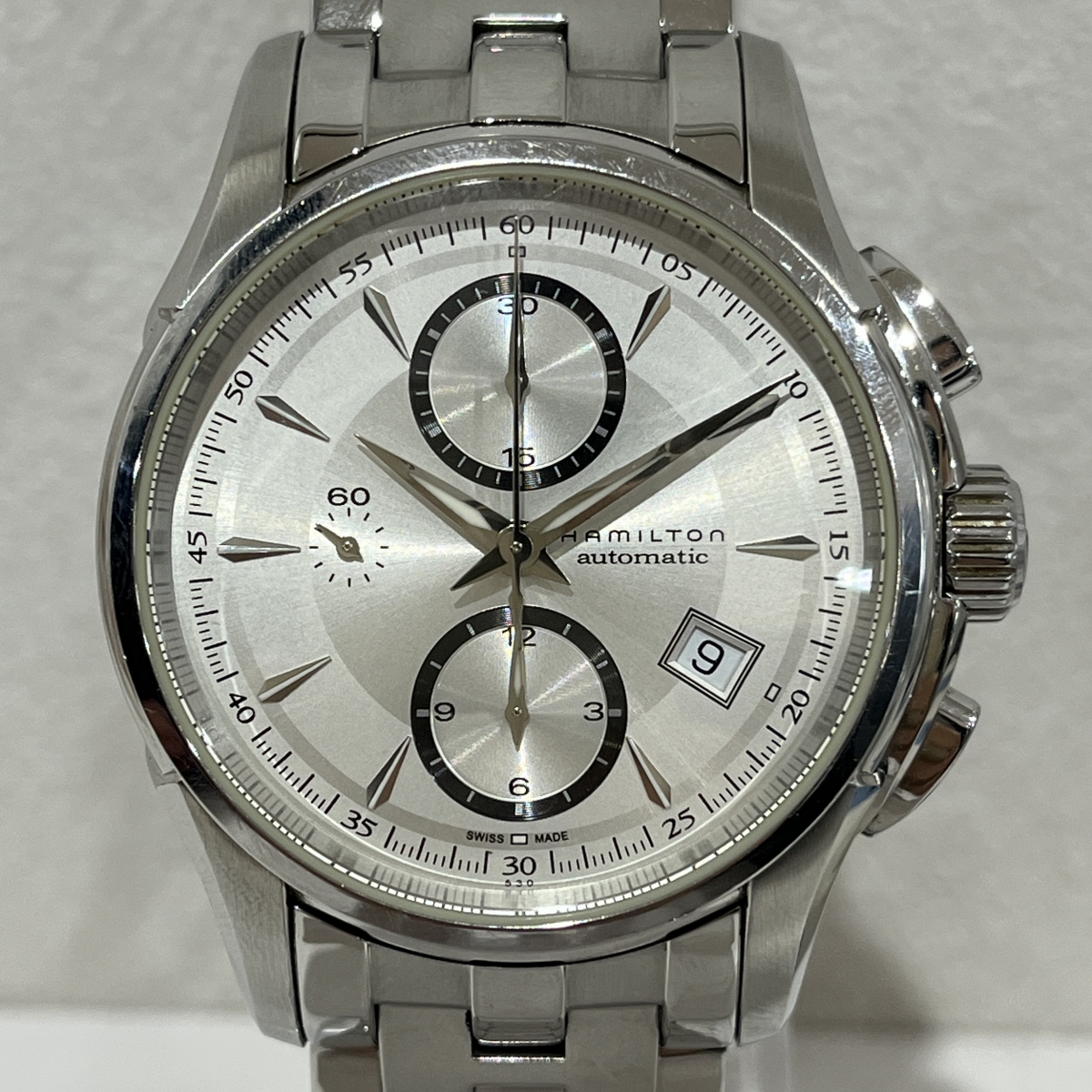 ハミルトンのH326160 ジャズマスター クロノグラフ デイト 自動巻き腕時計の買取実績です。