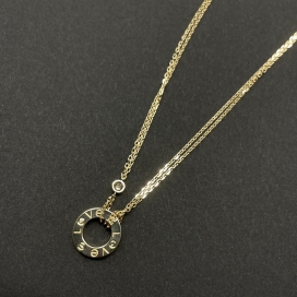 カルティエのK18YG ラブサークル ２Ｐダイヤ ネックレスの買取実績です。