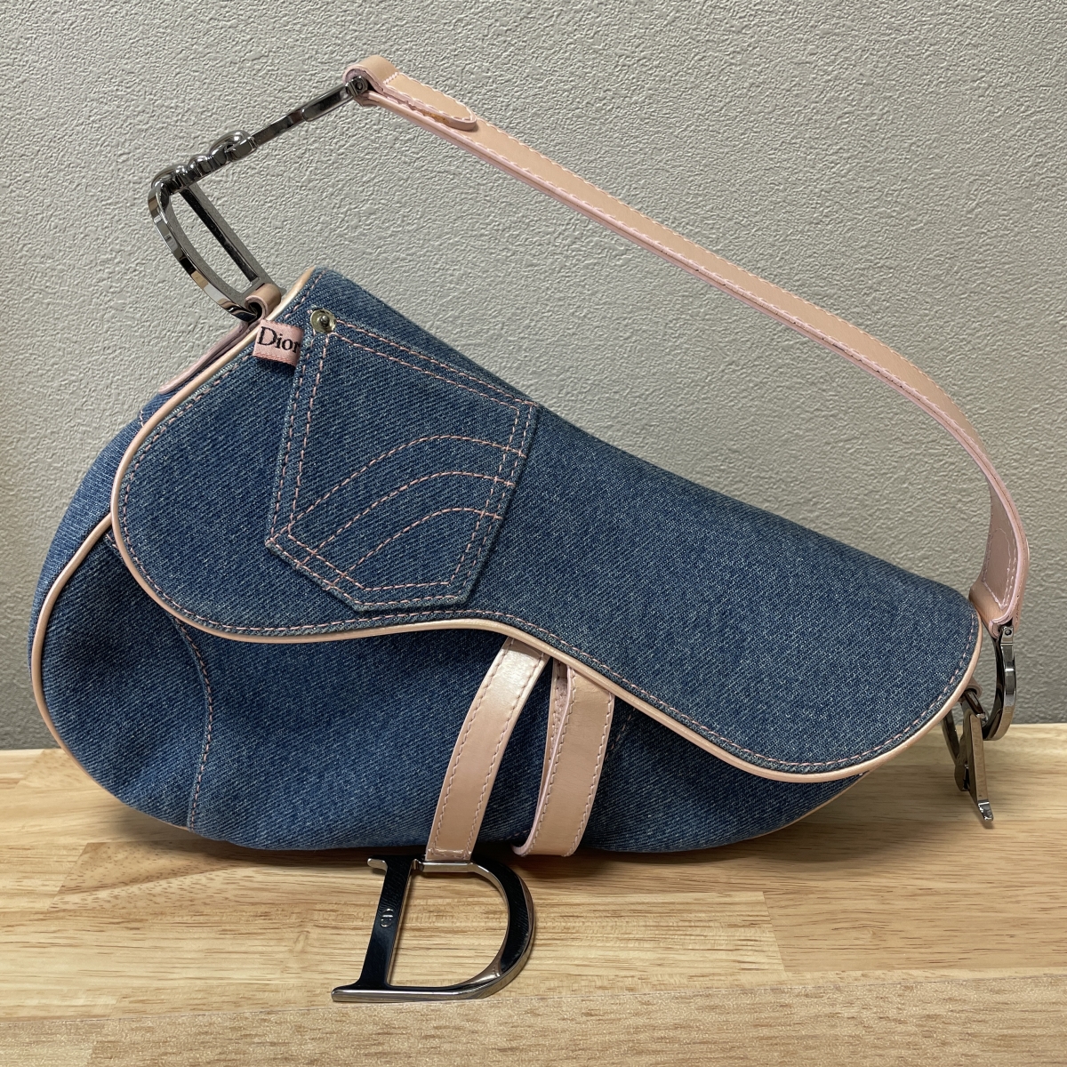 Christian Diorデニム生地サドルバッグ