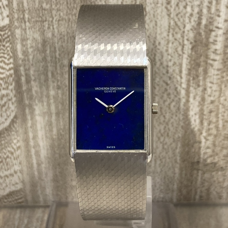 ヴァシュロンコンスタンタンの750 ラピスラズリ文字盤 スクエア文字盤 手巻き時計の買取実績です。