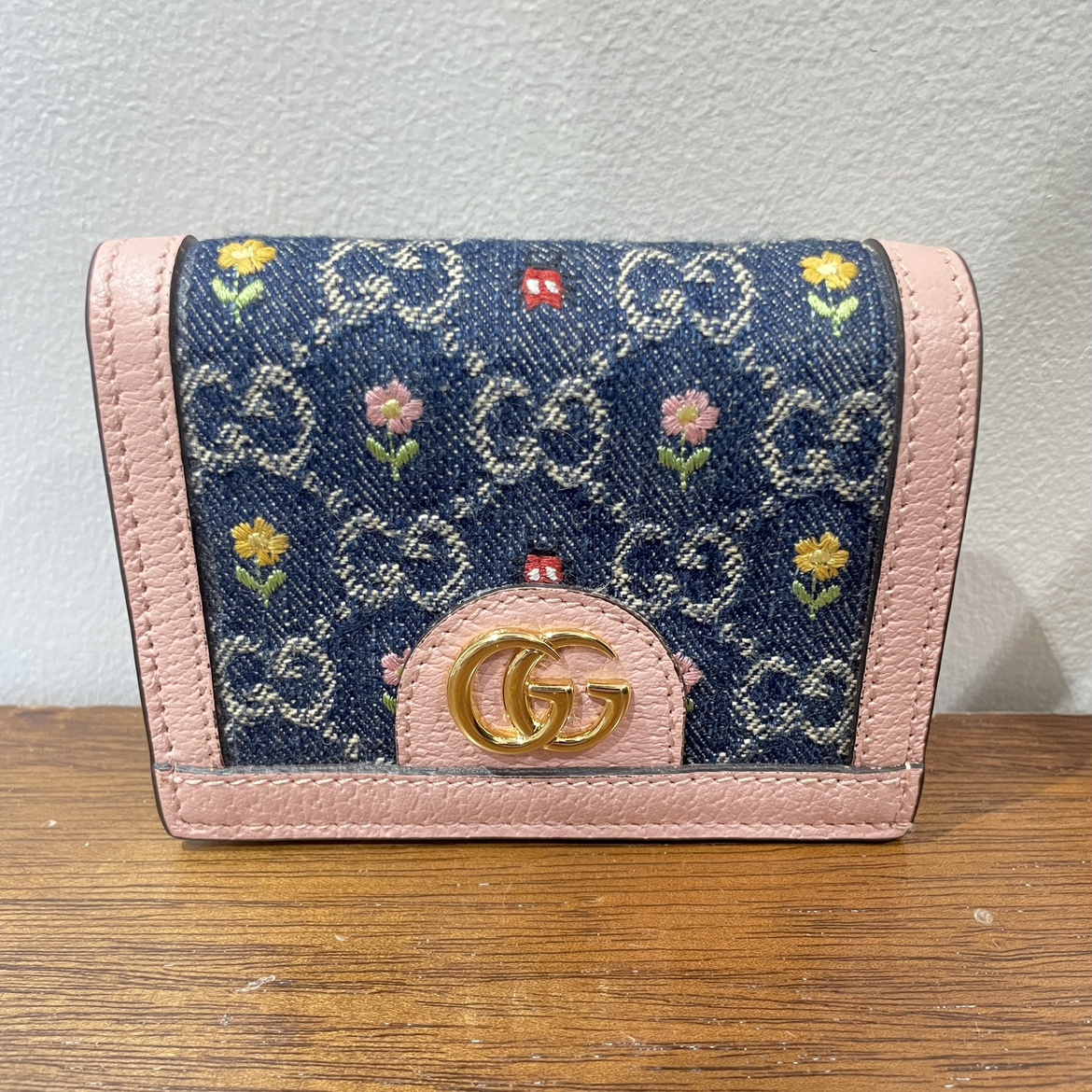 GUCCI デニム 二つ折り財布