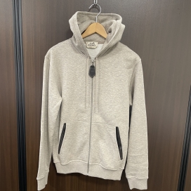 エルメスの21AW カシミヤ混素材 レザー切り替え ジップアップパーカーの買取実績です。