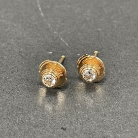 カルティエのAu750PG 1.5g B8301406 1Pダイヤ ダムールイヤリング ピアスの買取実績です。