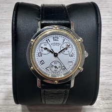 渋谷店で、エルメスの腕時計、クリッパークロノ、CL1.320を買取ました。状態は若干の使用感がある中古品です。