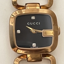 エコスタイル神戸三宮店でグッチのGフェイスのクオーツ時計、125.5を買取しました。状態は若干の使用感がある中古品です。